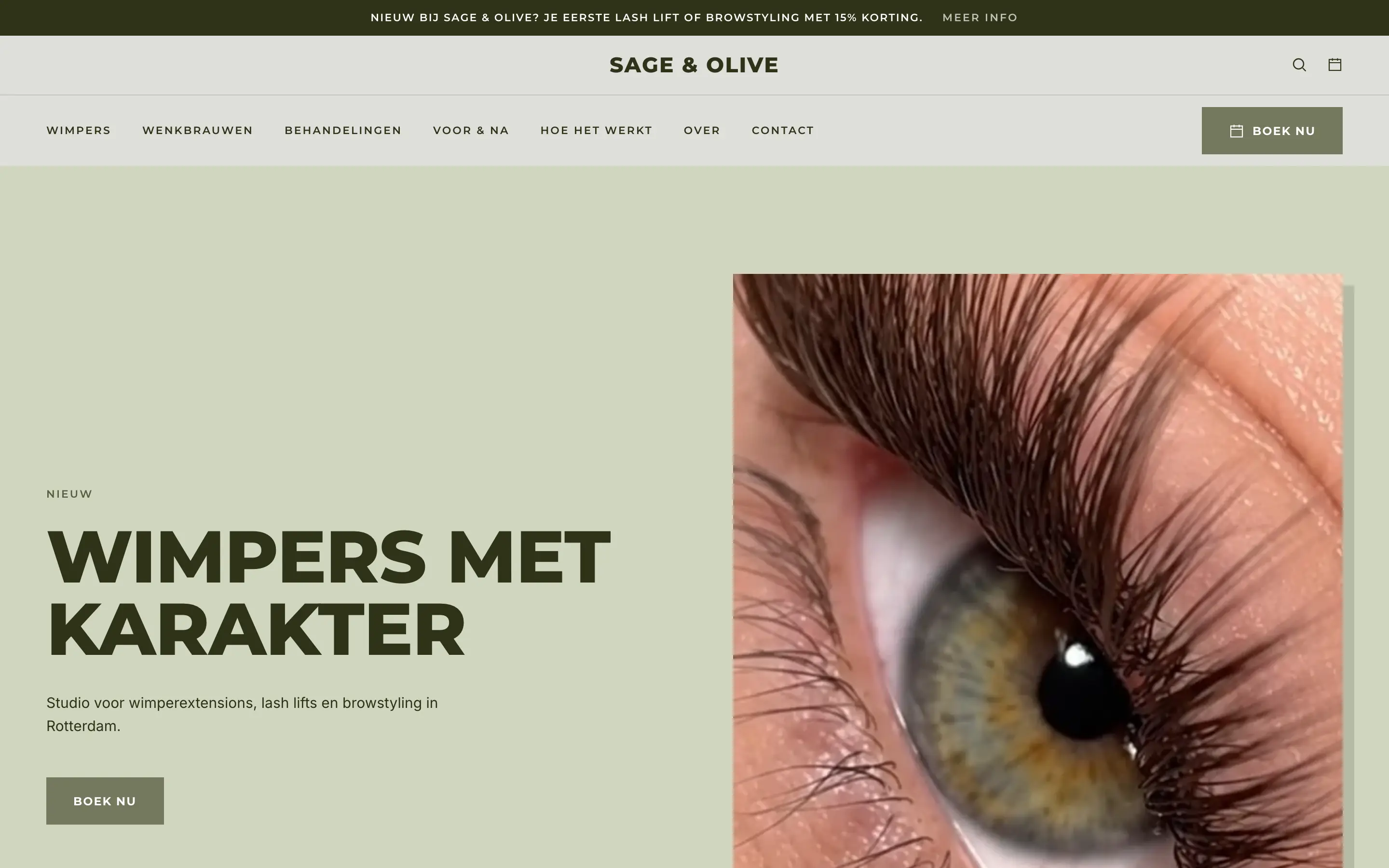 Sage & Olive — voorbeeldsite
